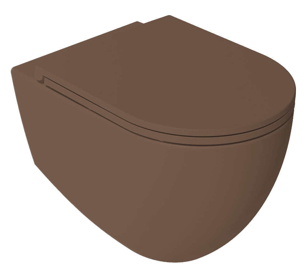Isvea Infinity toiletpot randloos met softclose zitting taupe