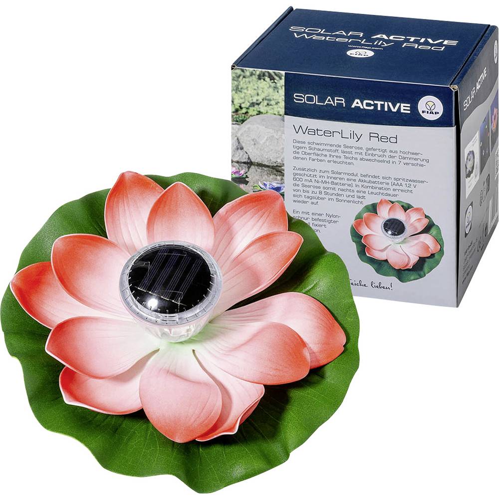 FIAP 3206-4 SOLAR ACTIVE WaterLily Red Decoratieve lamp op zonne-energie LED LED vast ingebouwd Rood