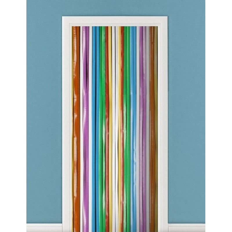 Merkloos Vliegengordijn/deurgordijn - multikleur - 90 x 200 cm - universeel -