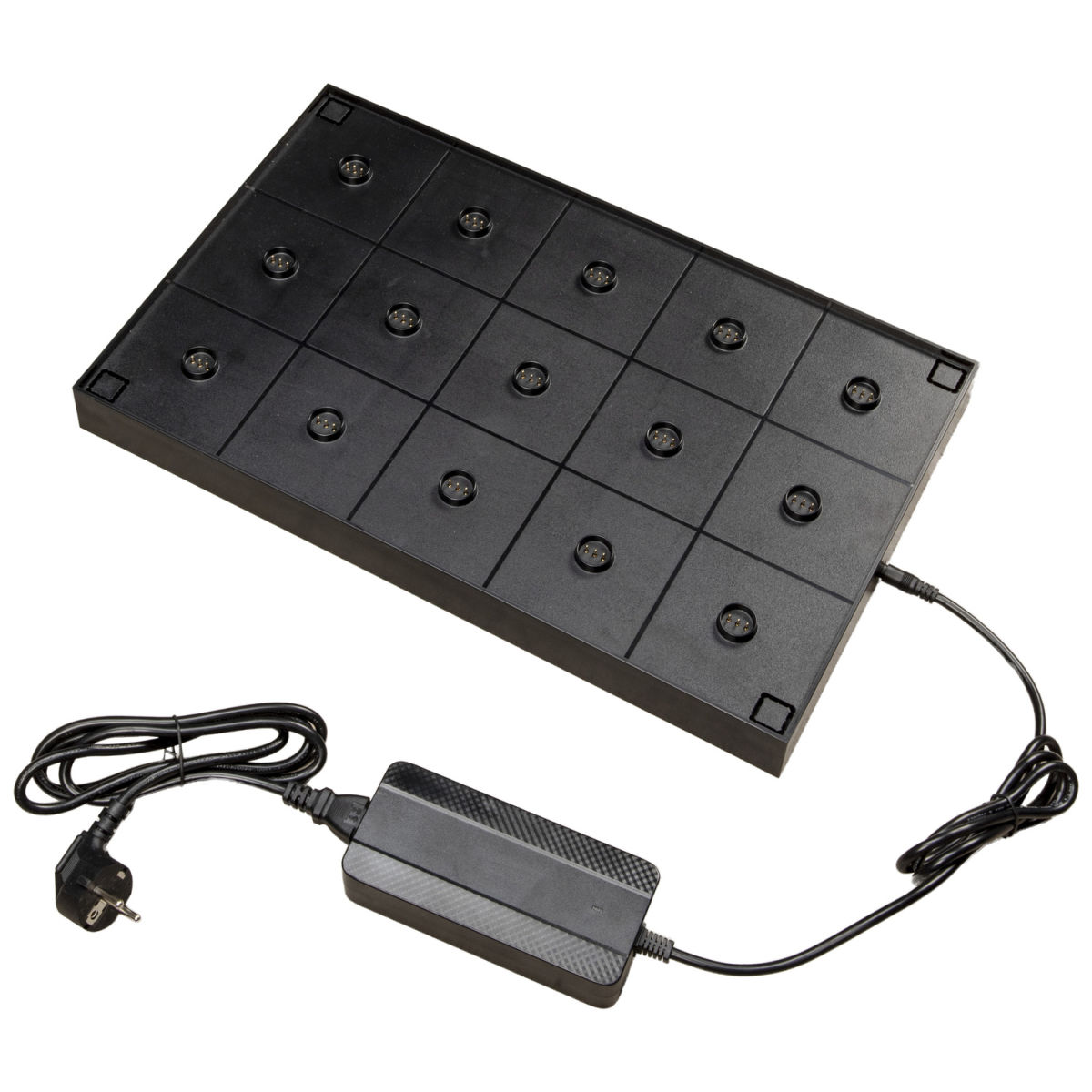 Konstsmide Oplaadstation voor tafellampen 15 plekken; 47x29x4 cm (LxBxH); zwart