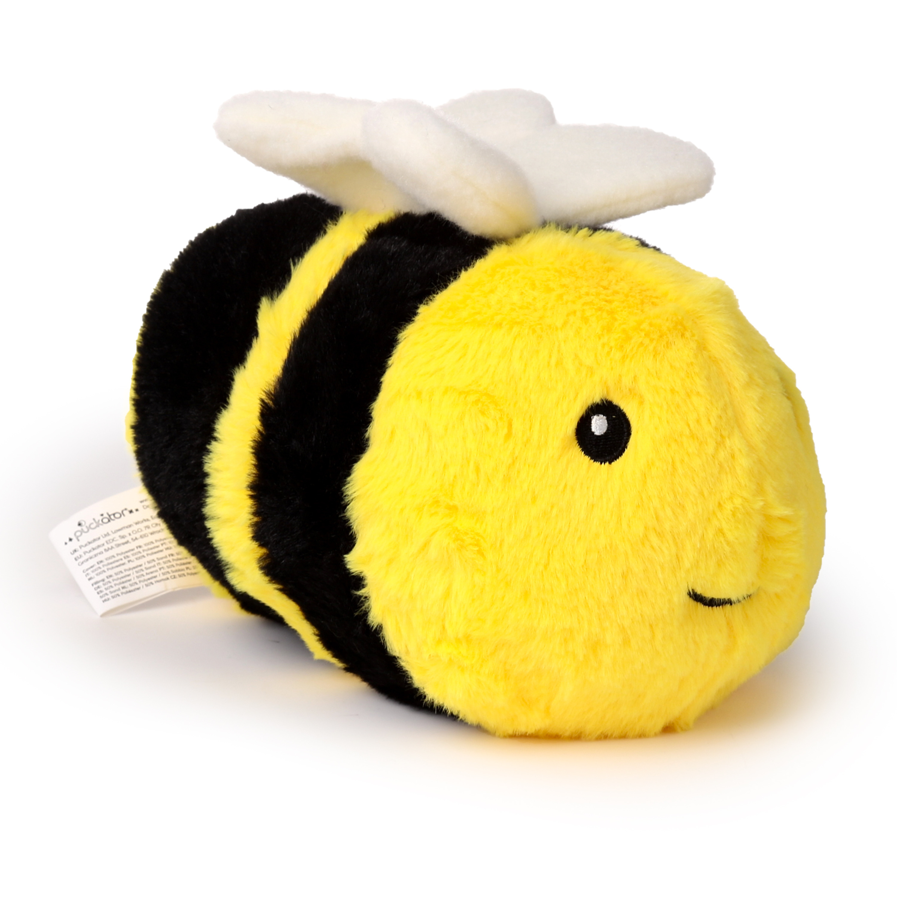 Puckator Deurstopper Honingbij - 1.2 kg - geel/zwart - knuffeldier - H21 cm - deurstop -