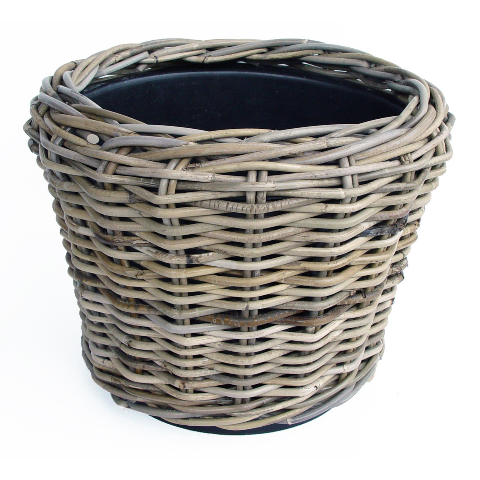 Van der Leeden Opbergmand - rotan - gevlochten riet - D32 x H23 cm - drypot - opbergen -