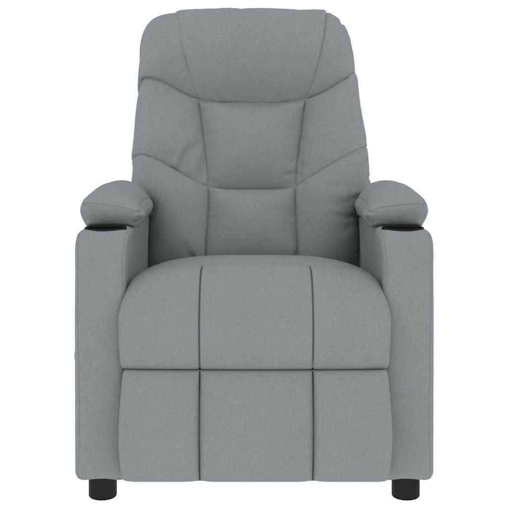 vidaXL Massagestoel stof lichtgrijs