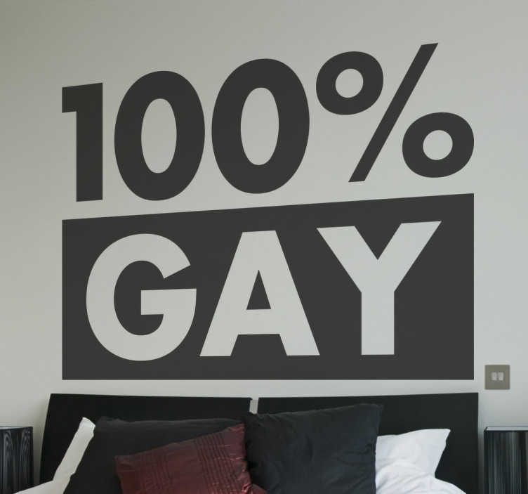 Tenstickers Muursticker 100 Procent Gay