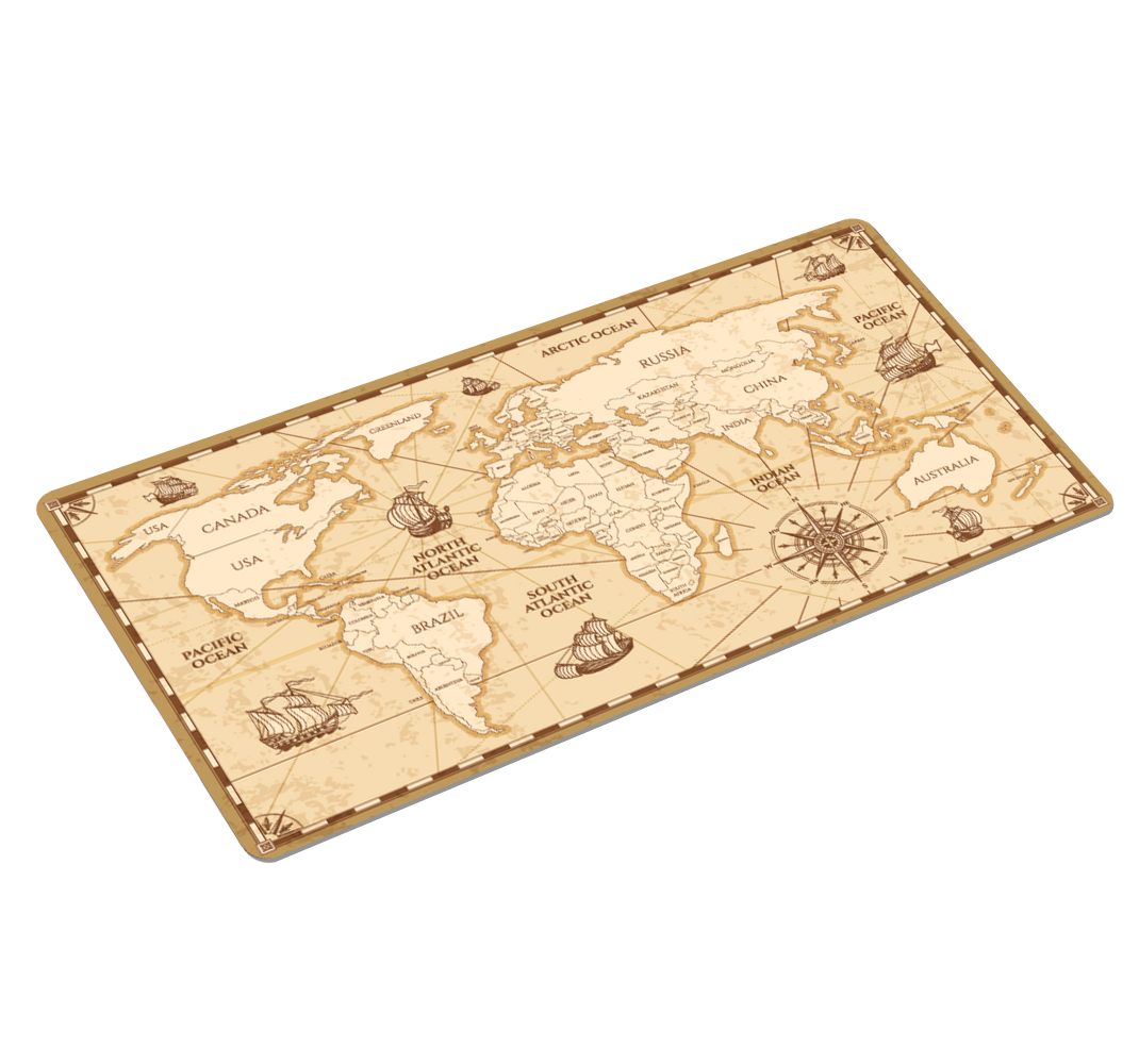 Tenstickers Wereldkaart XXL muismat Wereldkaart vintage
