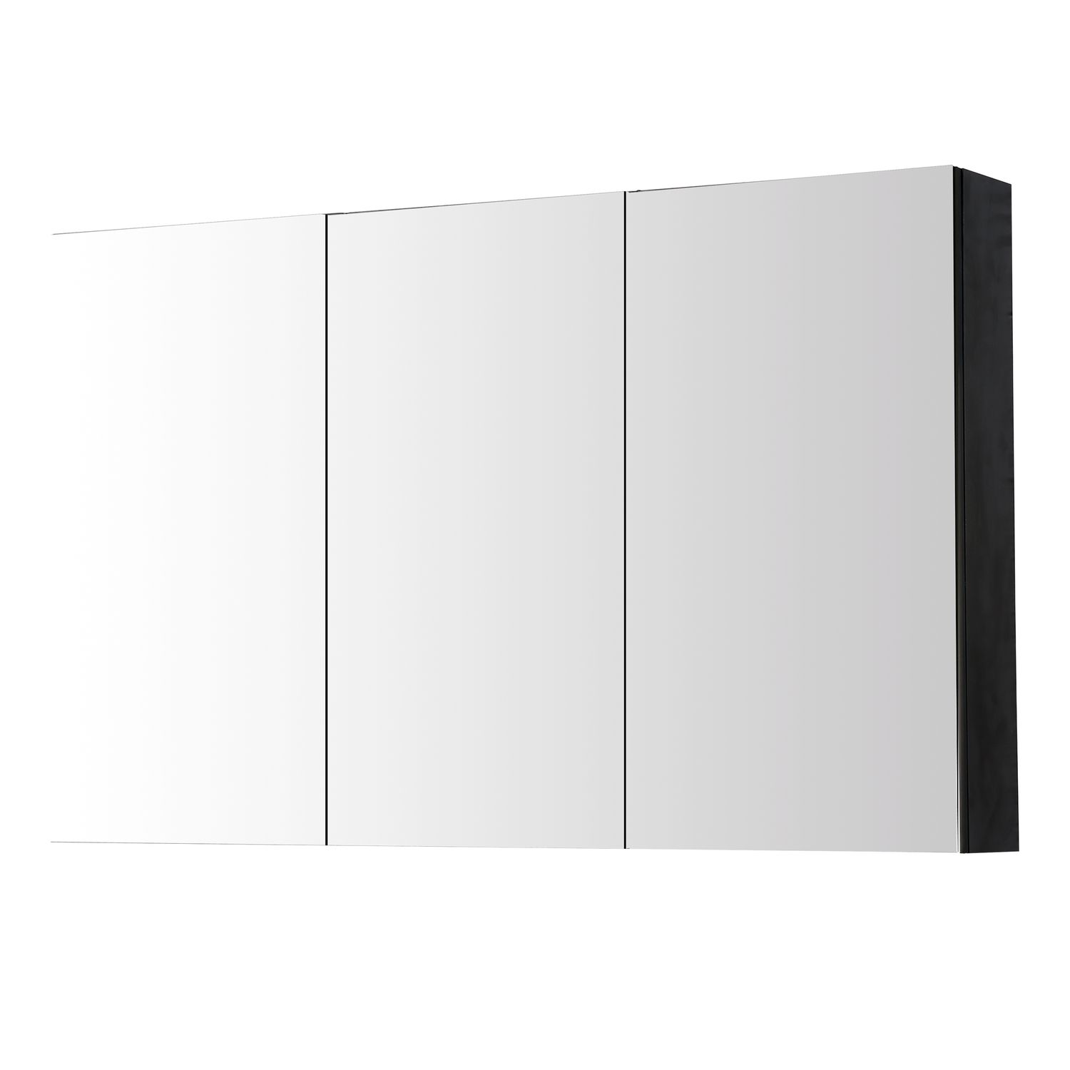 Aquazuro Spiegelkast Arezzo 120cm Zwart Mat