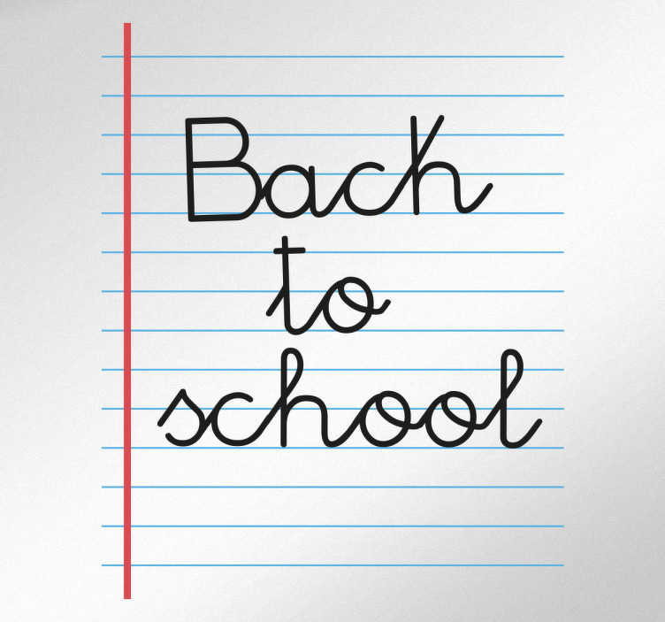 Tenstickers Muursticker tekst Back to school
