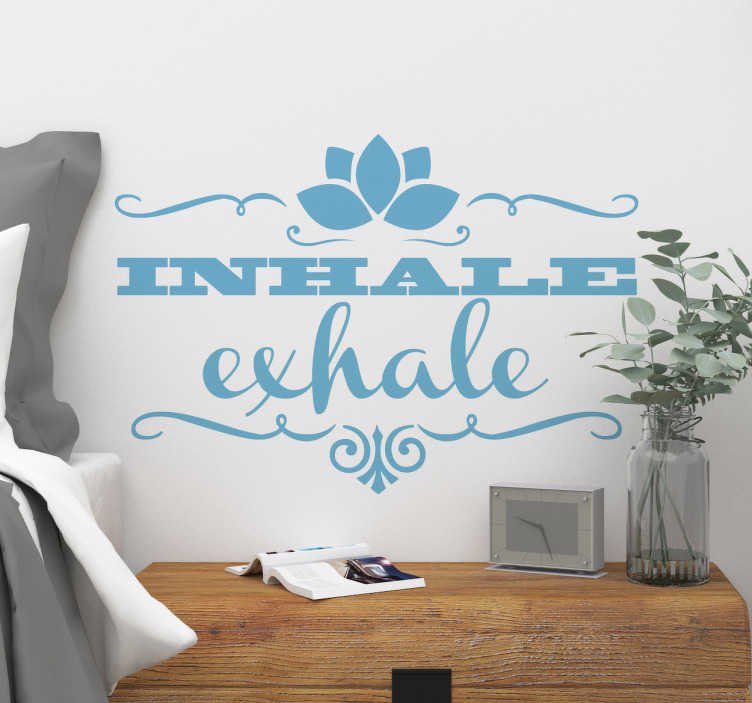 Tenstickers Muursticker inhale exhale