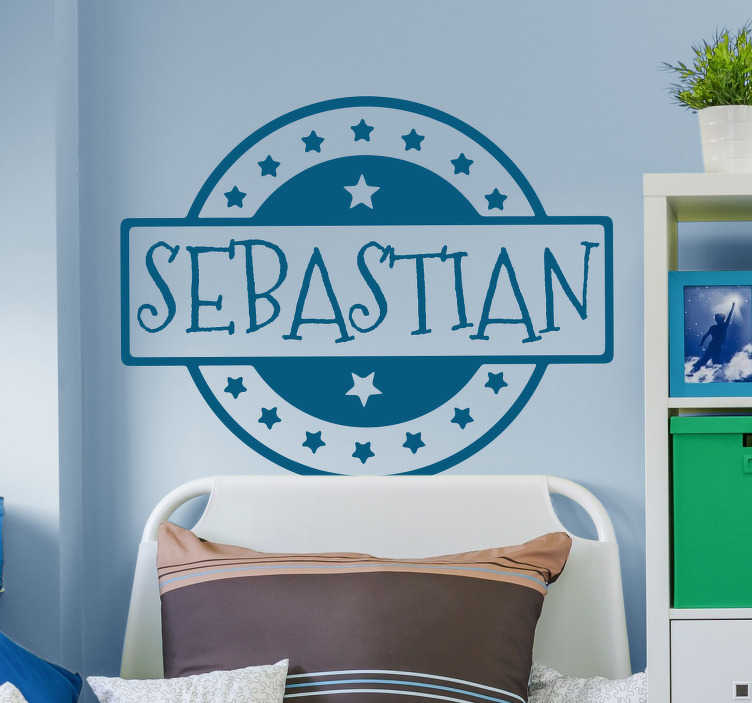 Tenstickers Naamsticker stempel