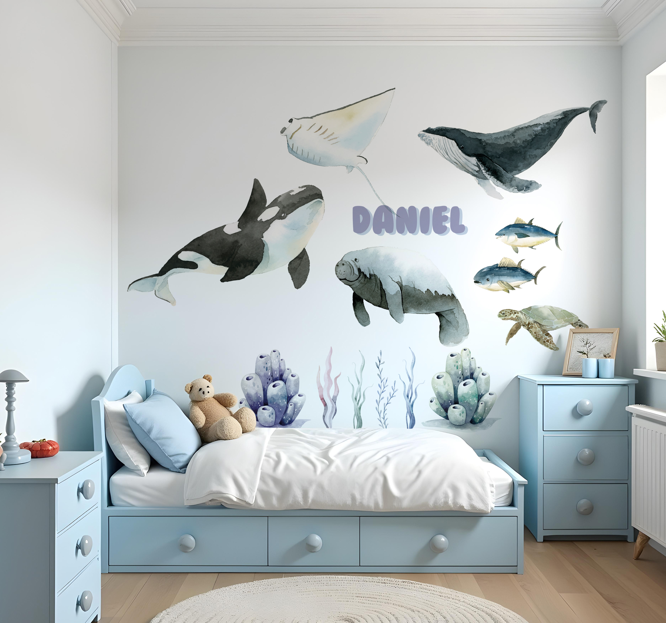Tenstickers Pastel oceaan tafereel muursticker
