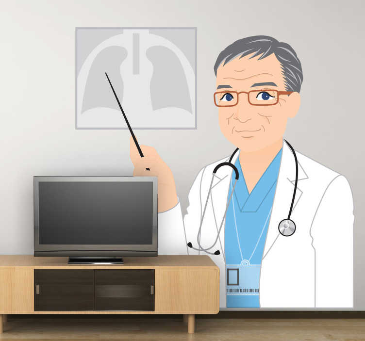 Tenstickers Muursticker Dokter met Röntgenfoto