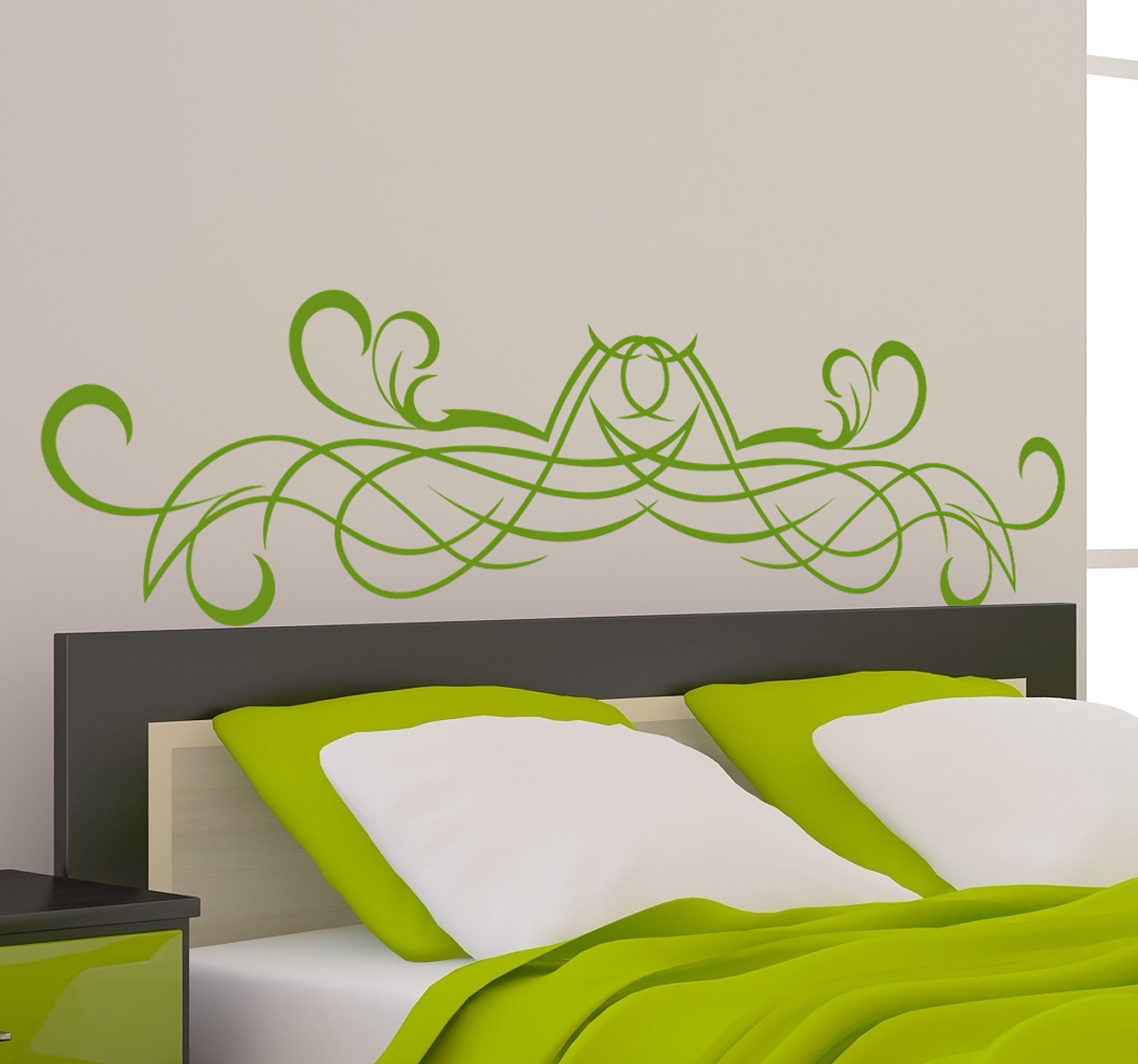 Tenstickers Sticker decoratie hoofdeinde bed