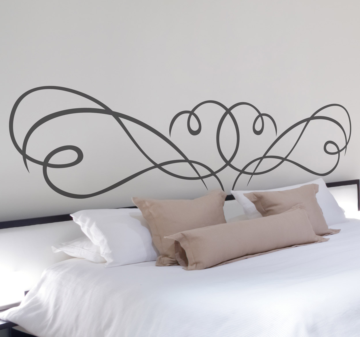 Tenstickers Sticker modern hoofdeinde bed