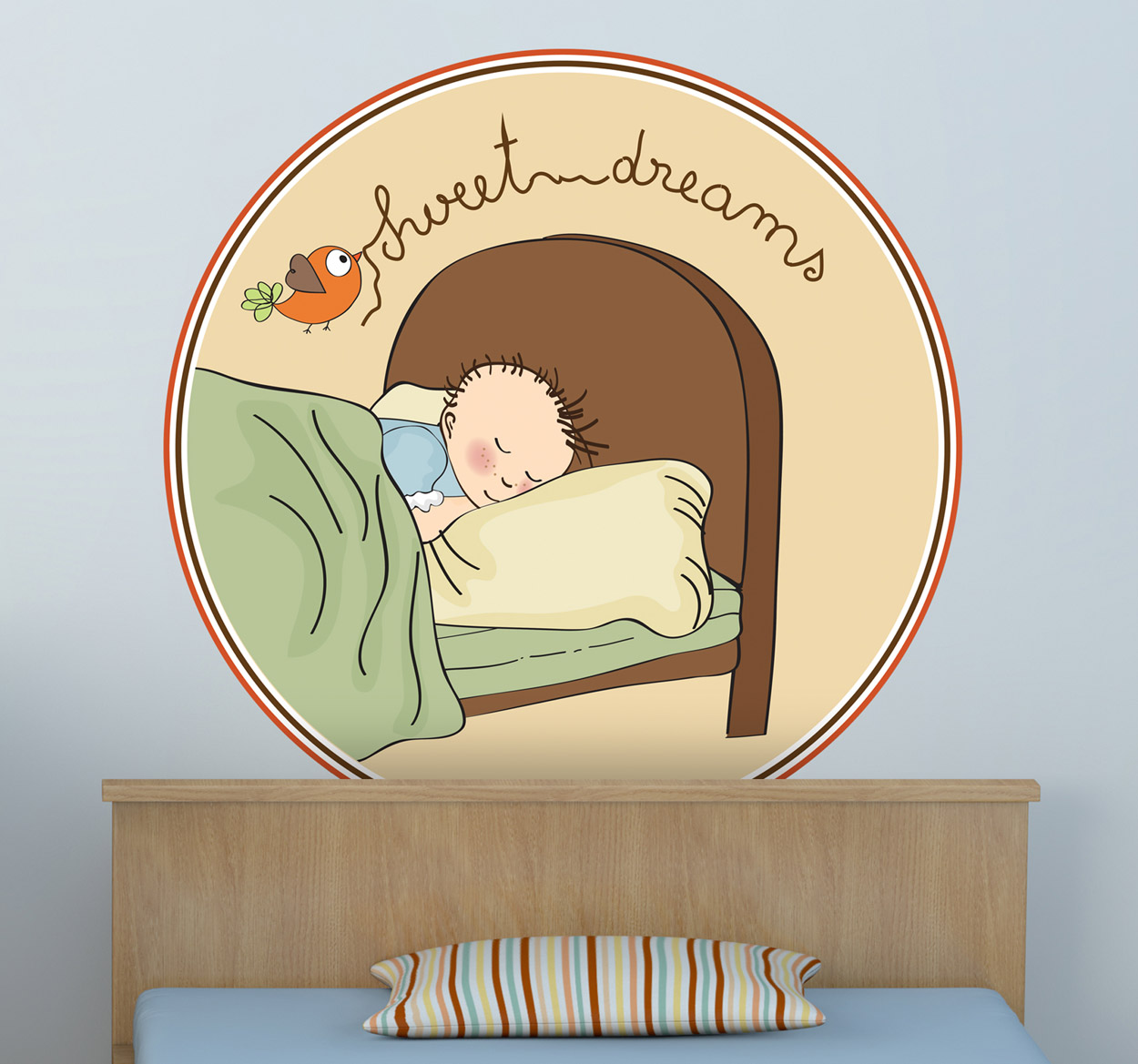 Tenstickers Jongen sweet dreams hoofdeinde sticker