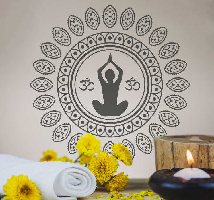 Tenstickers Muurdecoratie stickers Yoga mandala