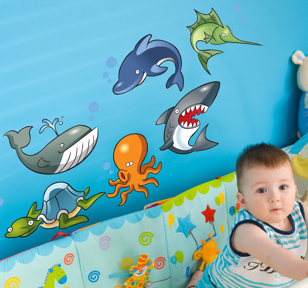 Tenstickers Sticker kinderkamer zeedieren