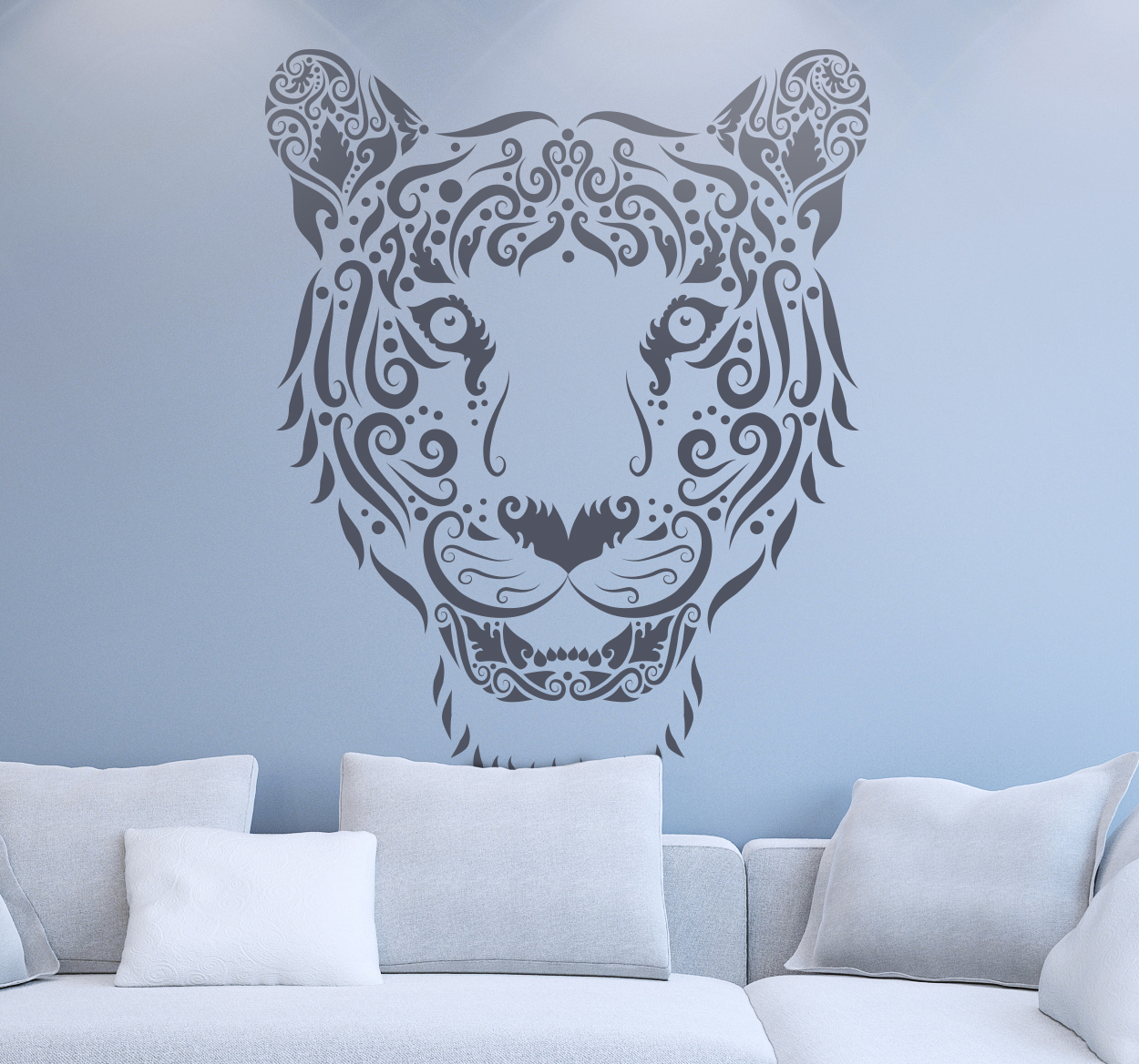 Tenstickers Sticker abstract ontwerp tijger