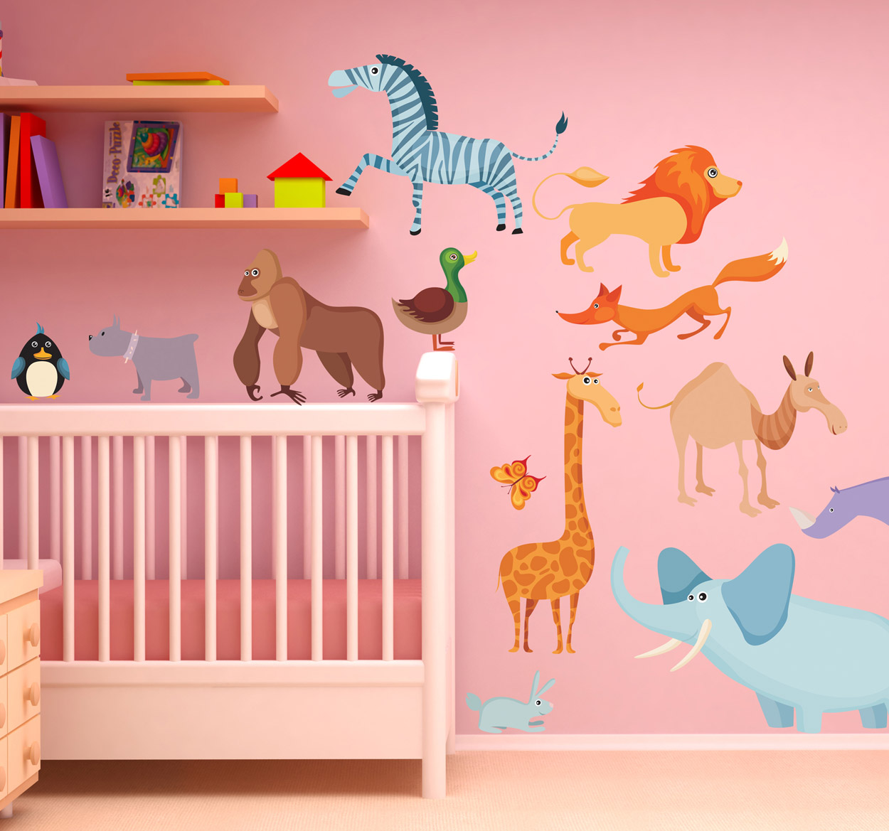 Tenstickers Sticker kind dieren dierentuin