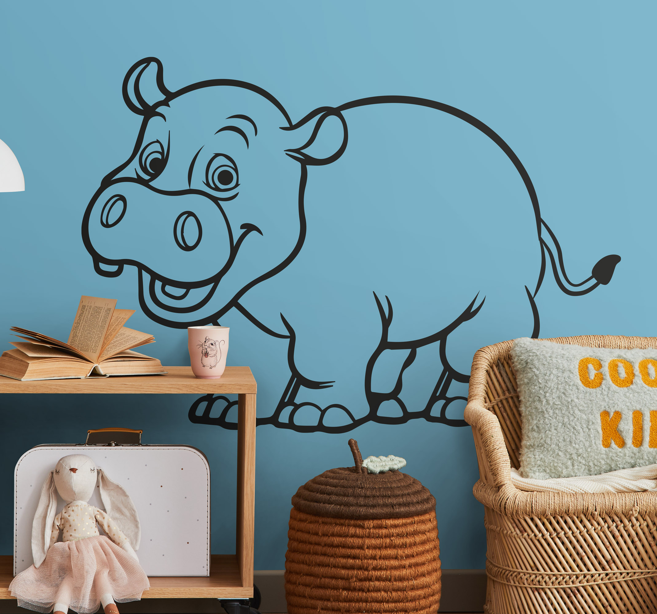 Tenstickers Sticker kinderen Nijlpaard