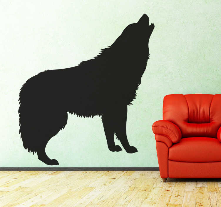 Tenstickers Muursticker Silhouet Wolf
