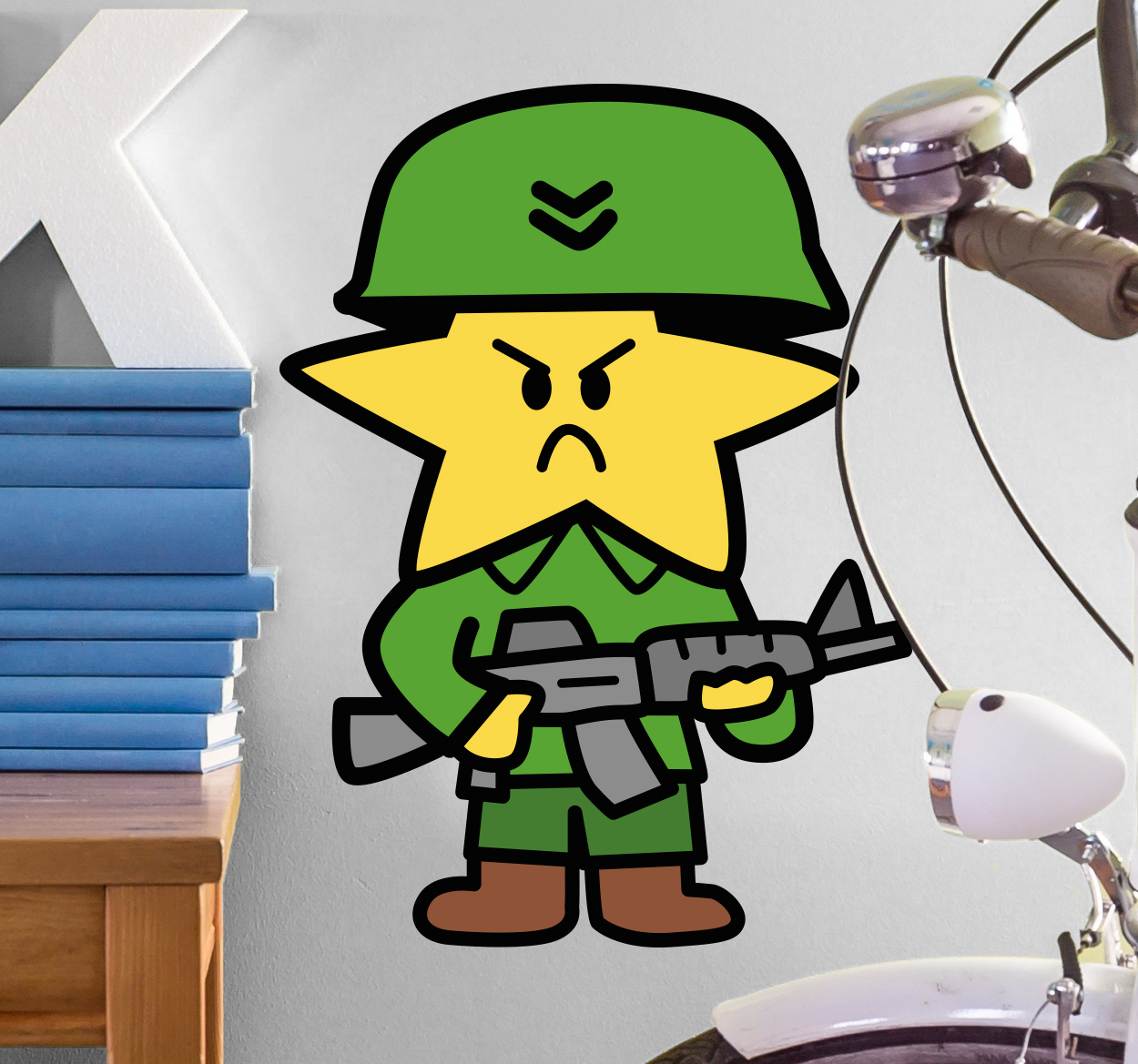 Tenstickers Muursticker ster militair