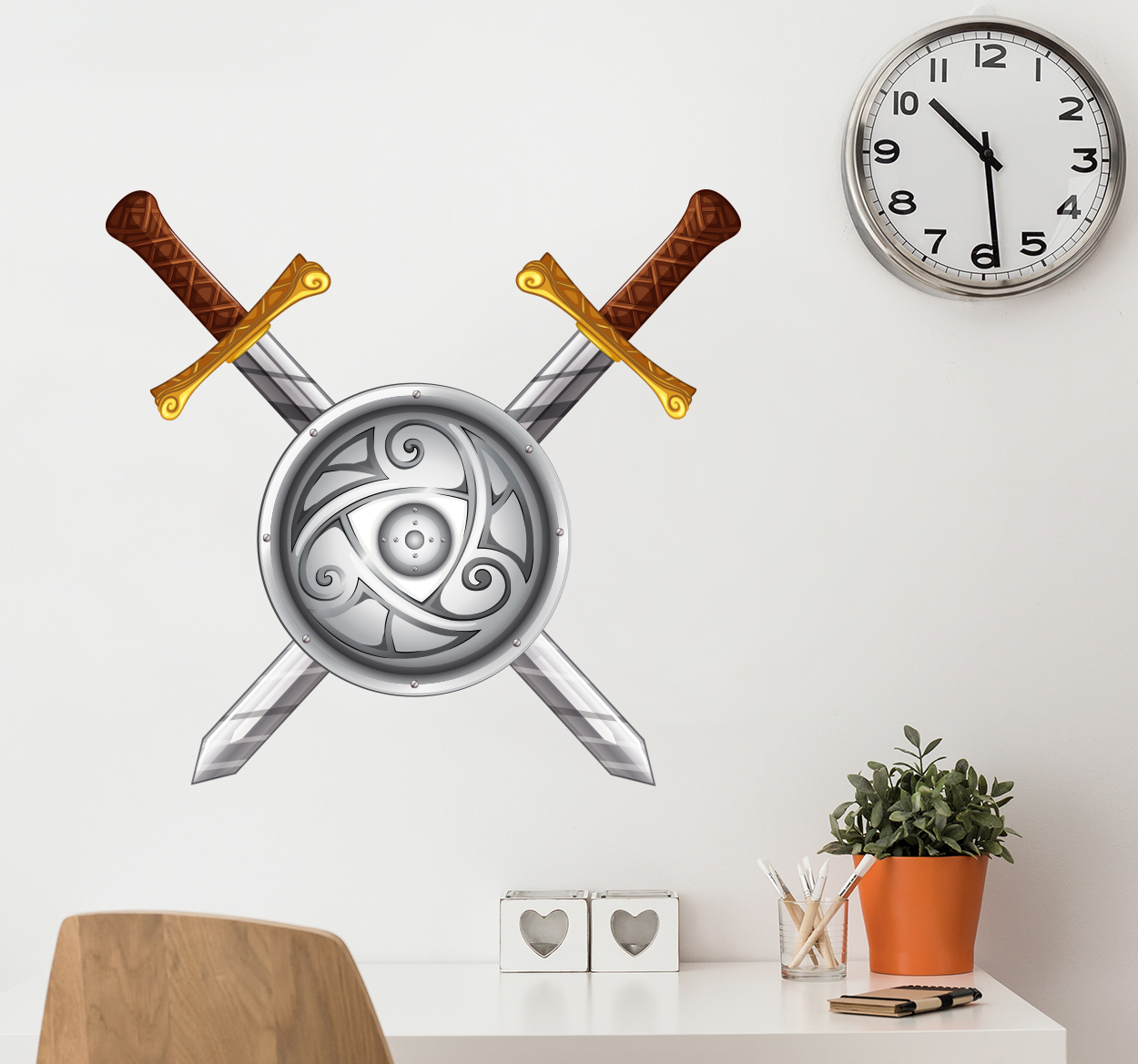 Tenstickers Muursticker viking zwaarden