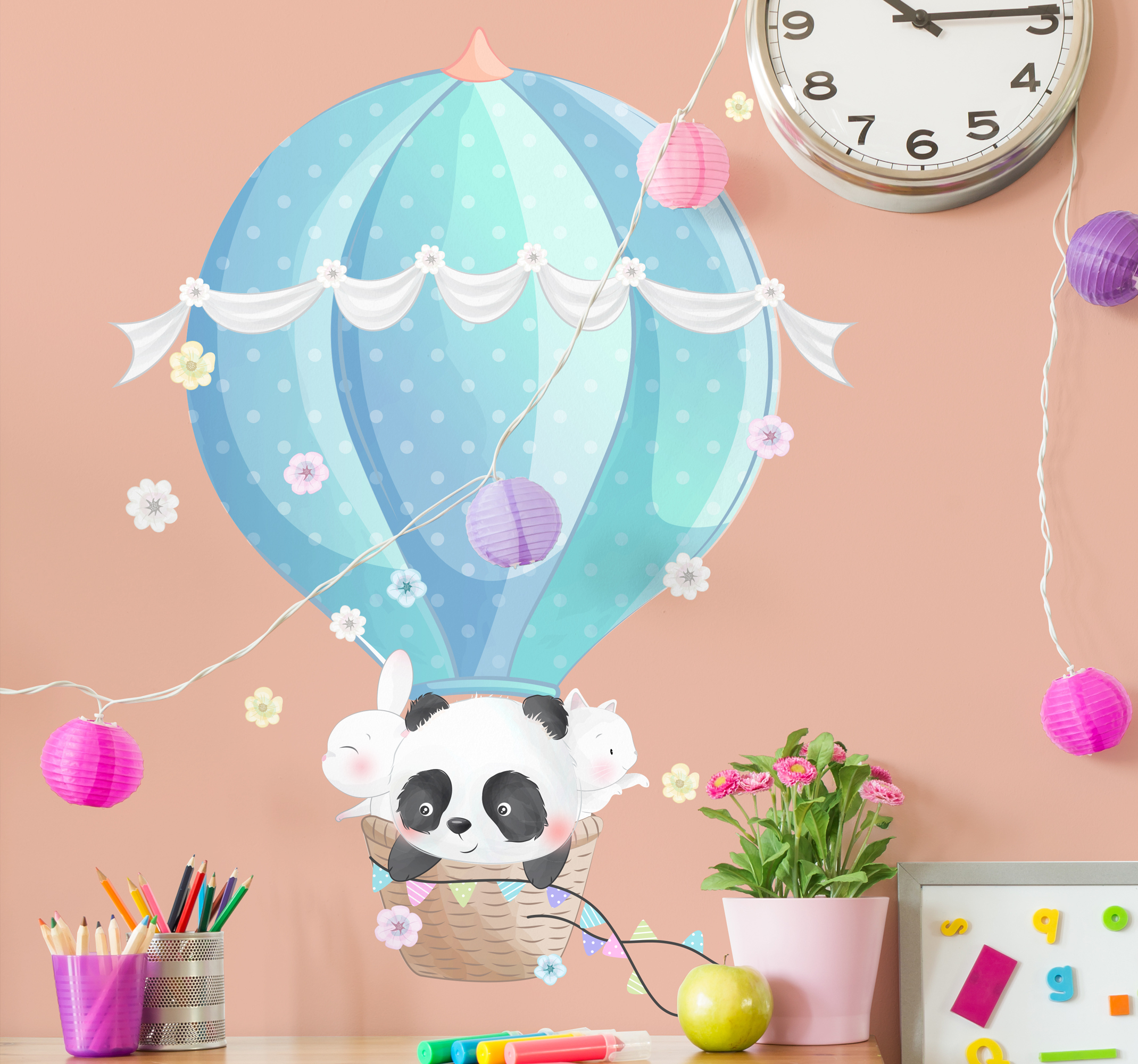 Tenstickers Tekeningen stickers luchtballonnen in veel kleuren