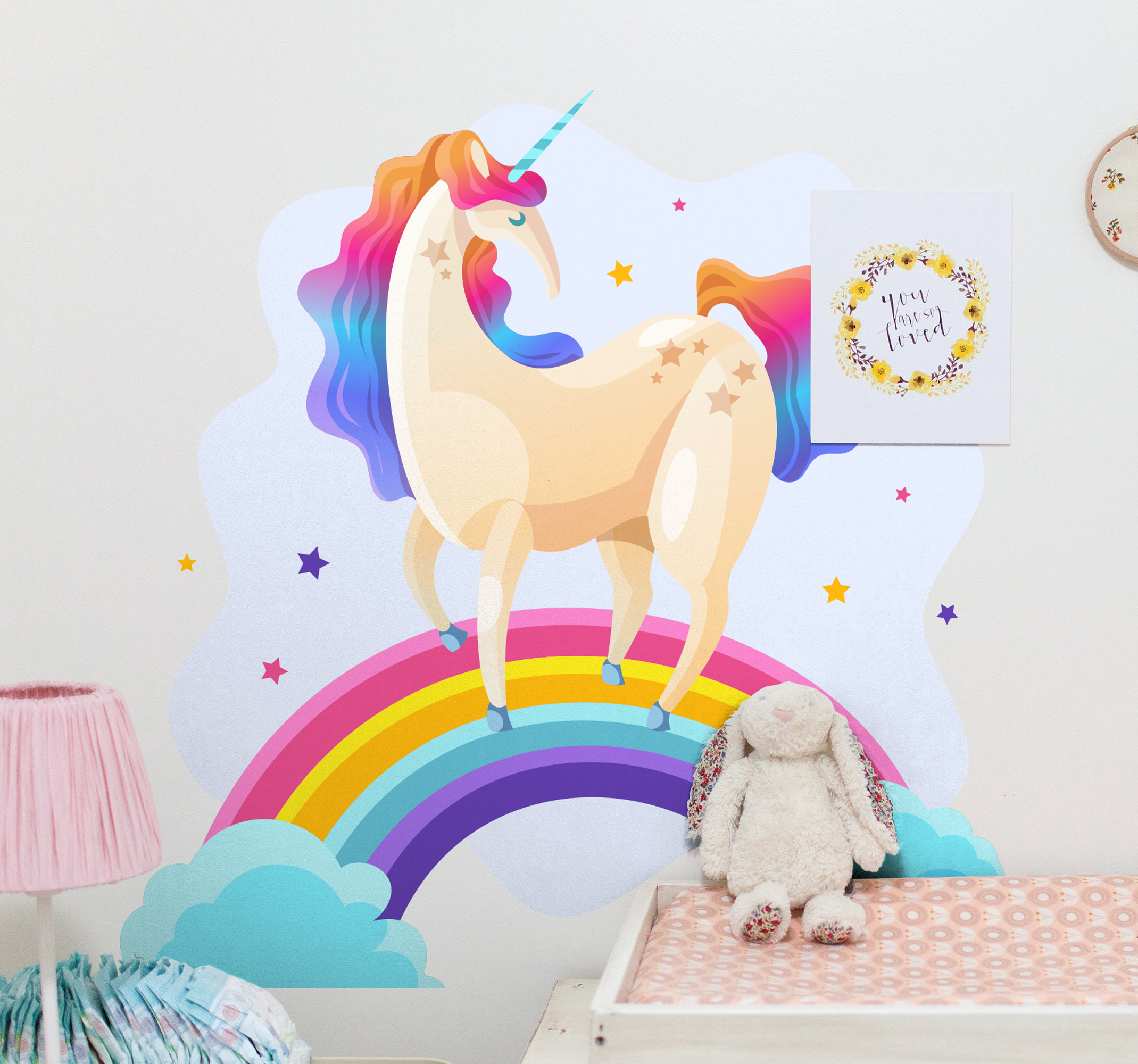 Tenstickers Stickers bioscoop Regenboog eenhoorn