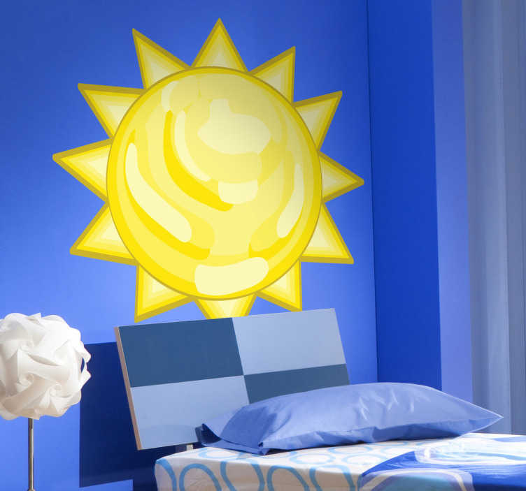 Tenstickers Geverfde Zon Muursticker