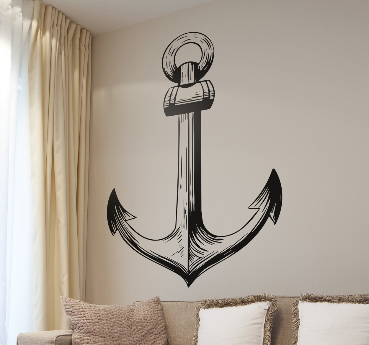 Tenstickers Muursticker Anker Schip