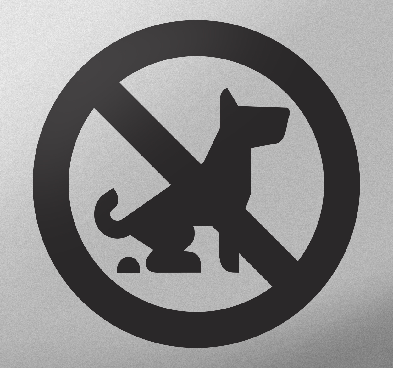 Tenstickers Silhouette sticker hondenpoep verboden
