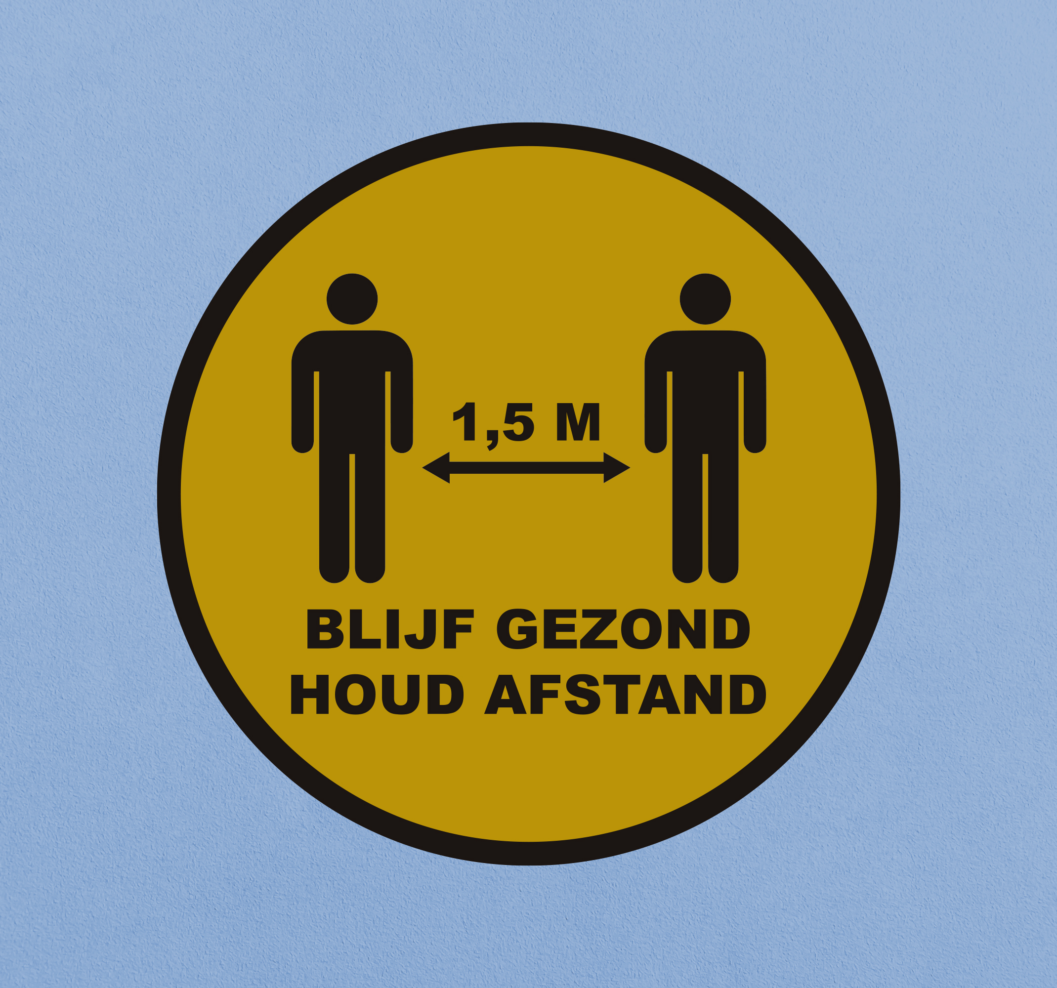 Tenstickers Aanwijzingen stickers afstand houden blijf gezond