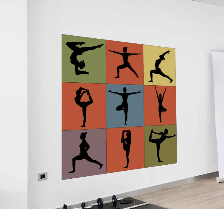 Tenstickers Stickers sport Yoga-posities