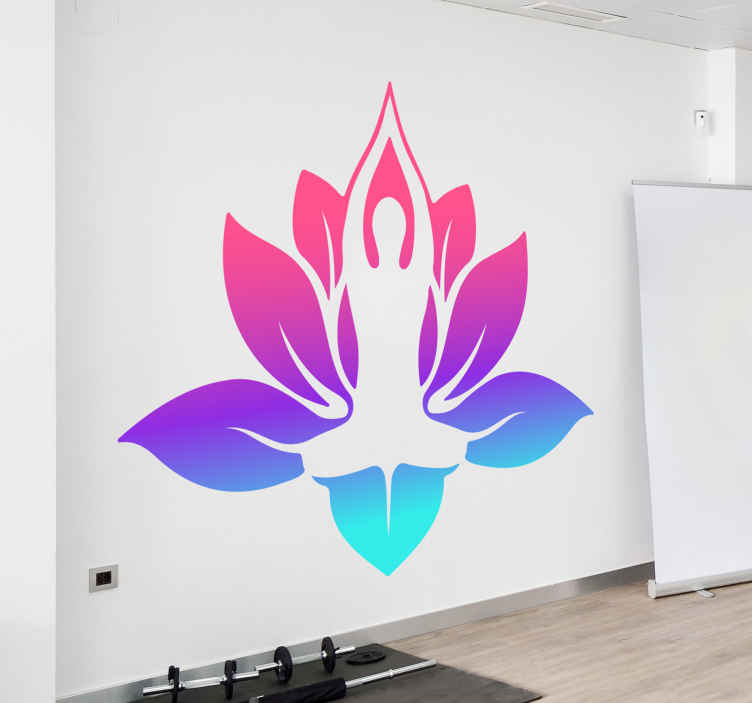 Tenstickers Stickers sport Mandala en yoga zelfklevende sticker