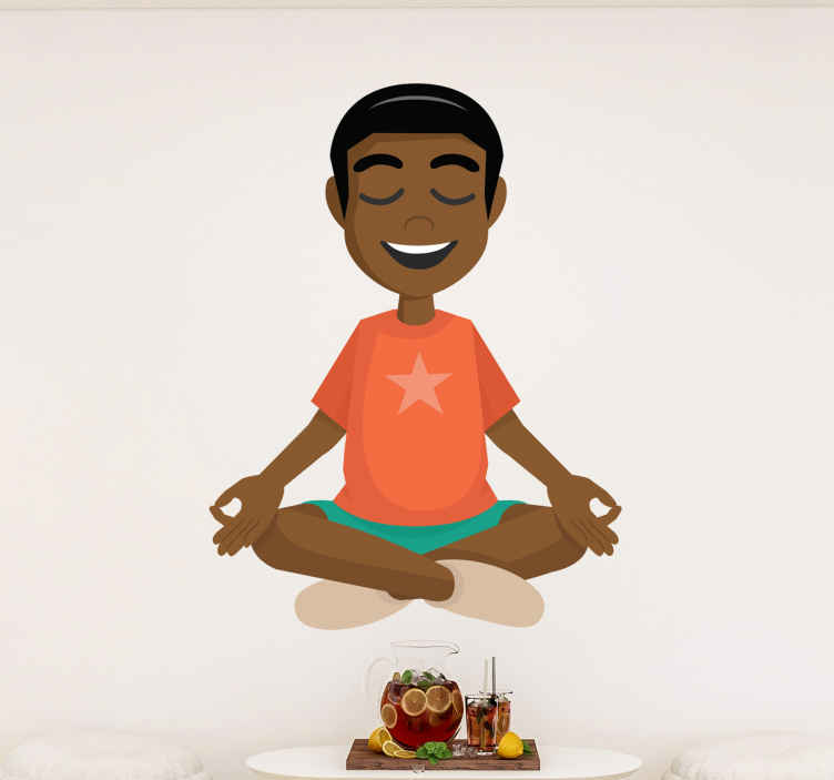 Tenstickers Stickers sport Gelukkige yoga jongen