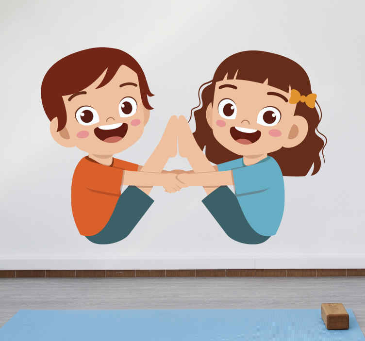 Tenstickers Stickers sport Yoga voor kinderen