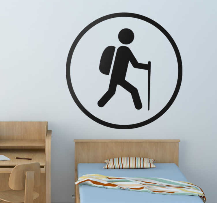 Tenstickers Muursticker Wandelaar