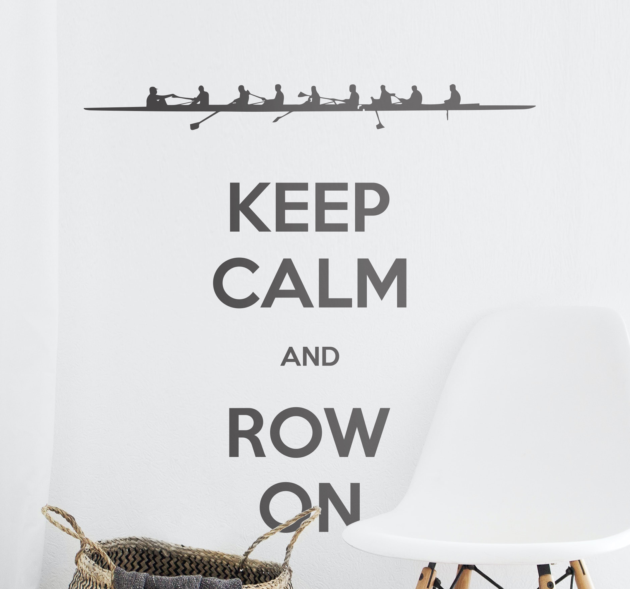 Tenstickers Muursticker Keep Calm and Row On