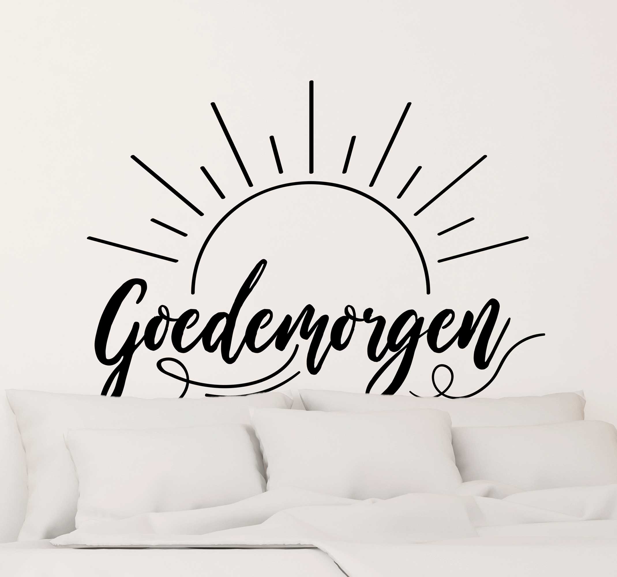 Tenstickers Muursticker tekst woonkamer Goedemorgen