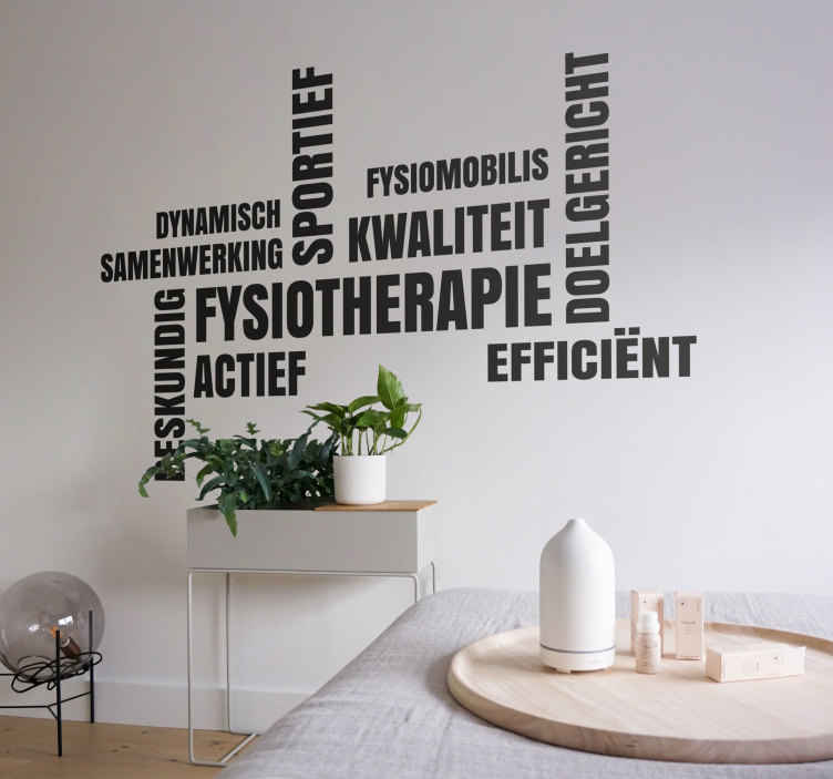 Tenstickers Fysiotherapeutische concepten Muursticker tekst