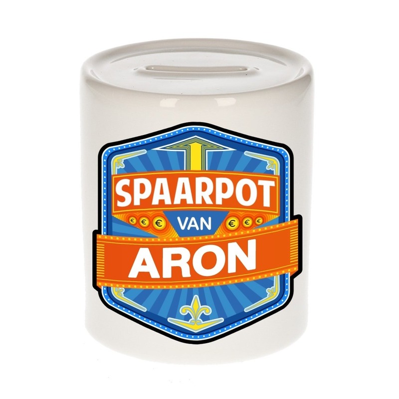 Bellatio Decorations Kinder spaarpot voor Aron -