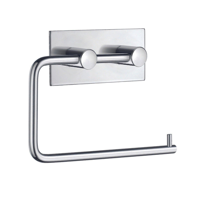 Smedbo Beslagsboden Toiletrolhouder - 13.4x10.5cm - zelfklevend - RVS Gepolijst Edelstaal BK1098