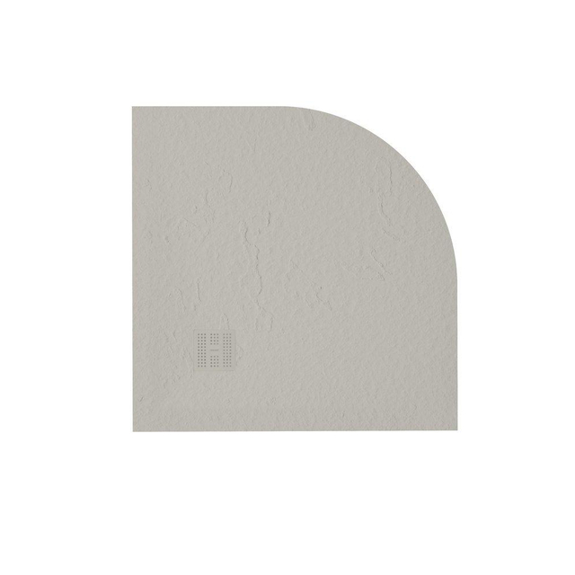 Zeza Grade douchevloer - 90x90cm - antislip - antibacterieel - mineraalmarmer - kwartrond - mat new pearl (beige) 400000000000009469
