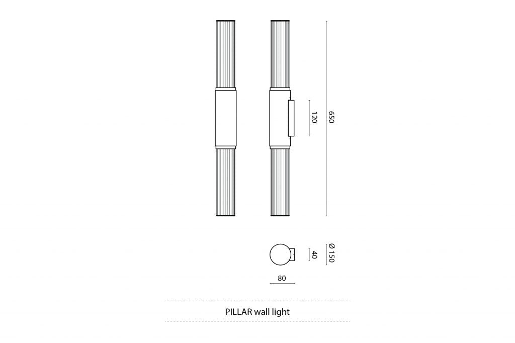 JSPR  Pillar wandlamp