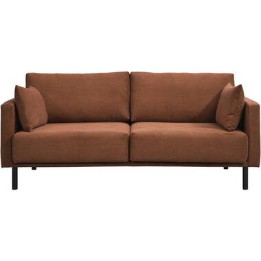 Leen Bakker Bank Siem 2,5-zits - stof Fjord - terracotta