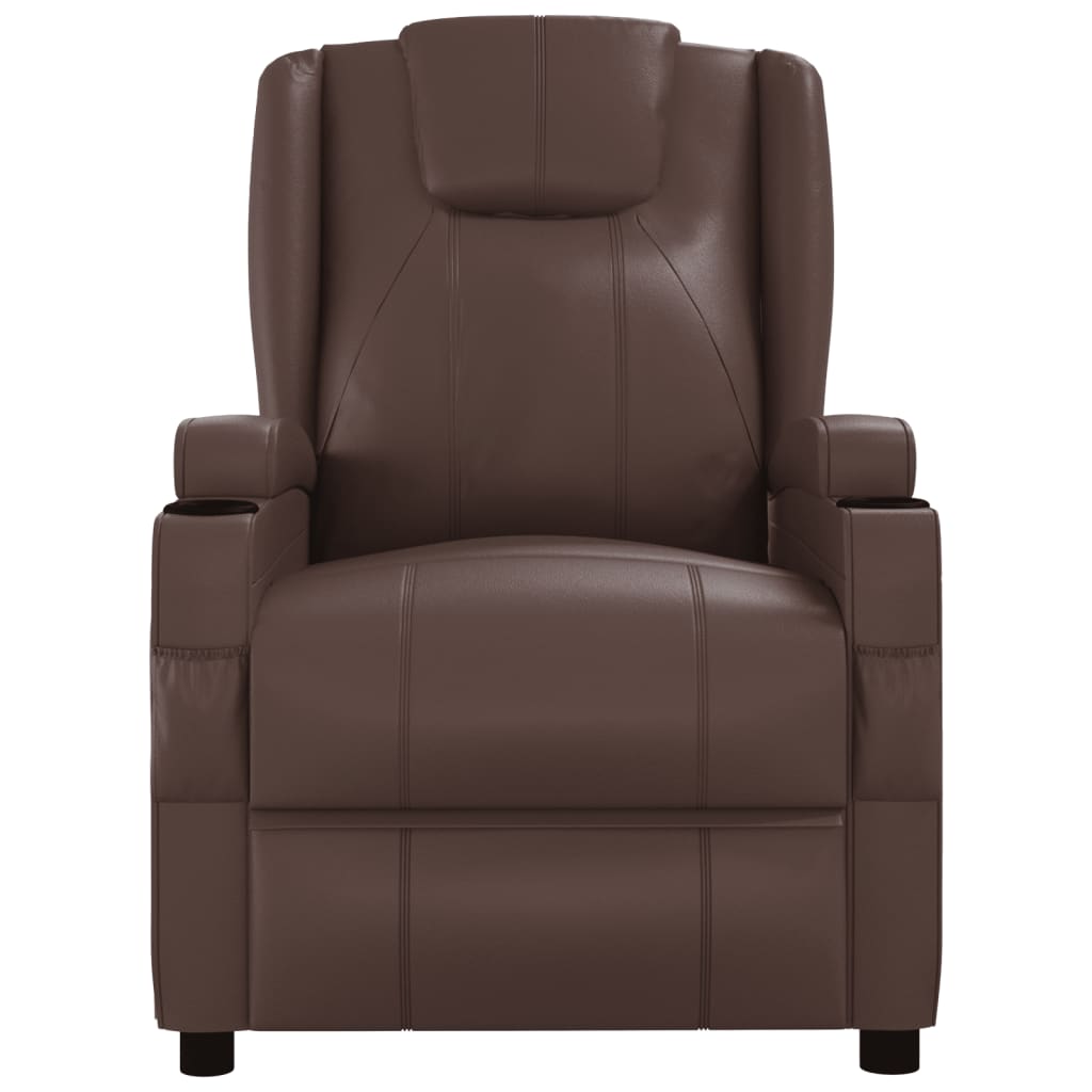 vidaXL Massagestoel kunstleer bruin