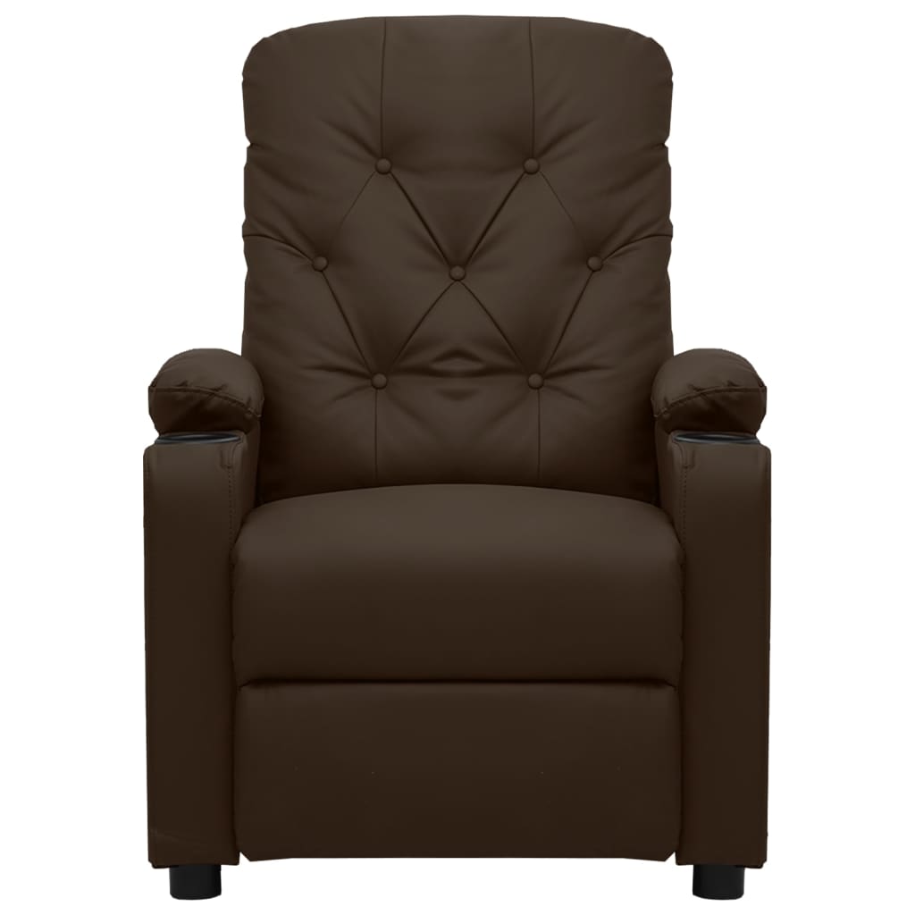 vidaXL Massagestoel kunstleer bruin