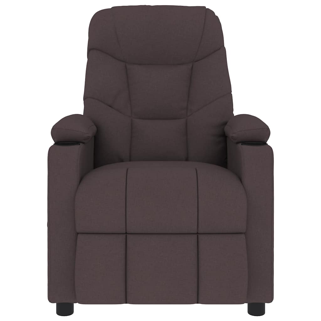 vidaXL Massagestoel stof donkerbruin