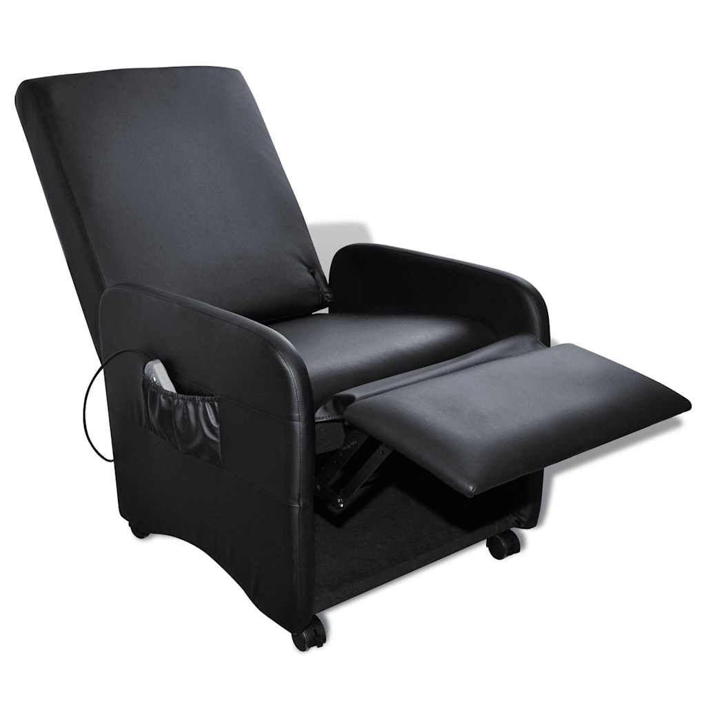 vidaXL Massagestoel kunstleer zwart