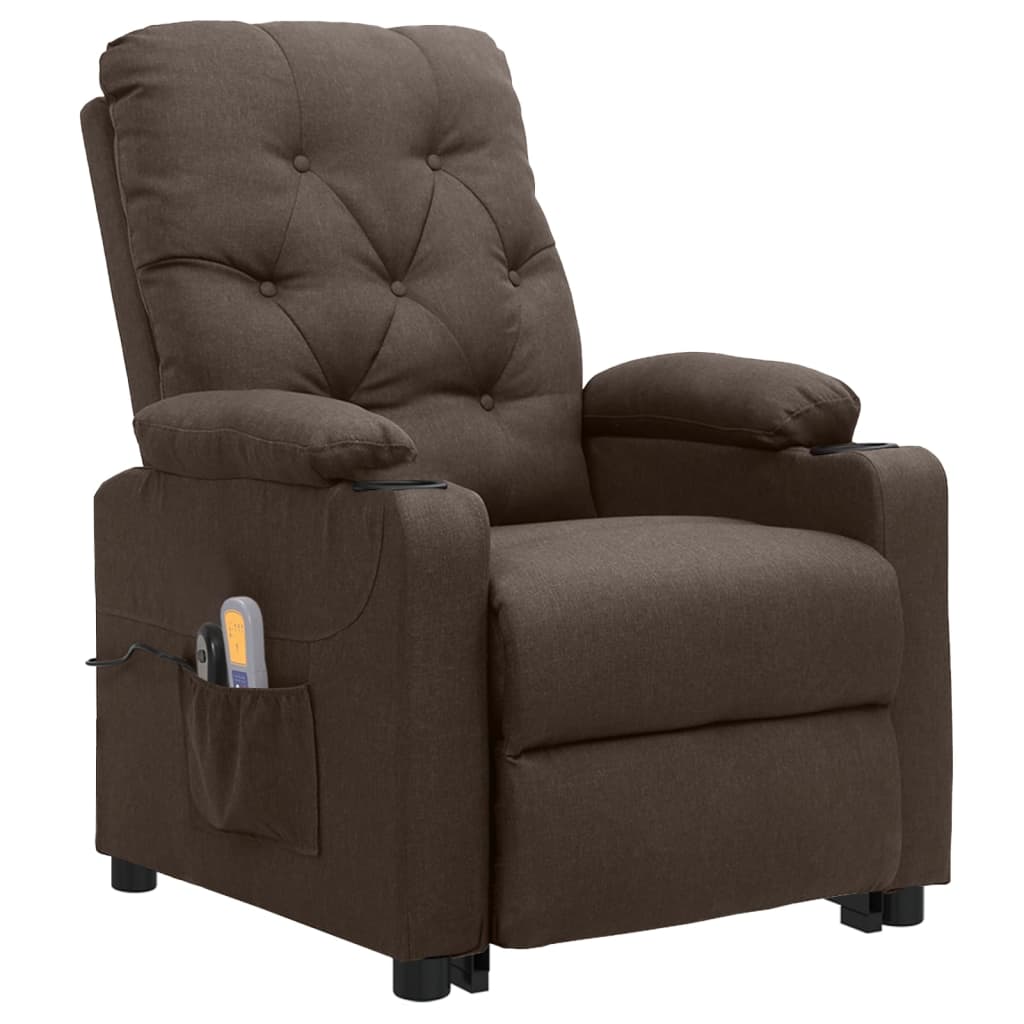 vidaXL Sta-op-massagestoel stof bruin